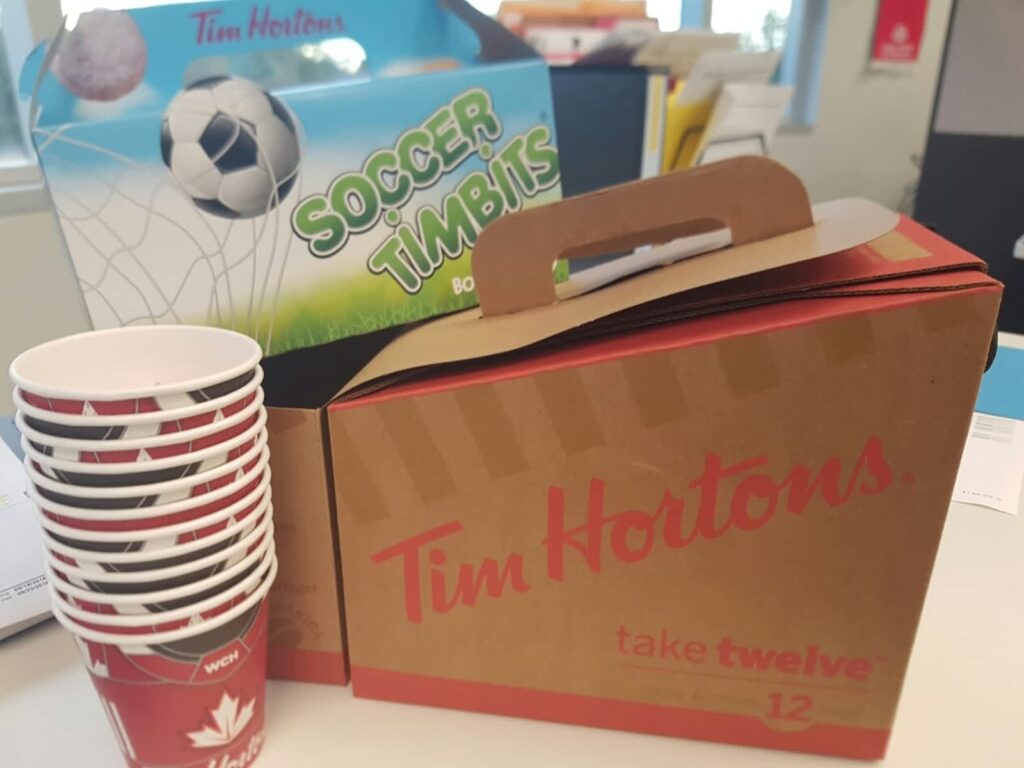 How much is Tim Hortons take 12 coffee?