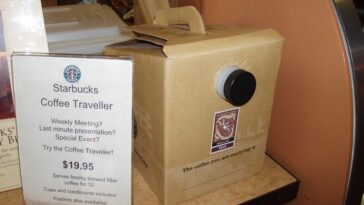 How much is a traveler box from Starbucks?
