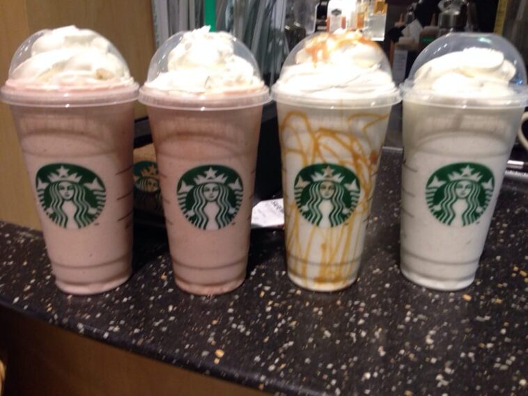 How much is a vanilla bean frappuccino at Starbucks with caramel drizzle?