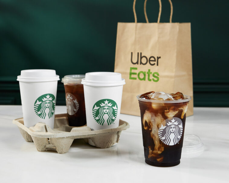 How much is the delivery fee for Uber Eats Starbucks?