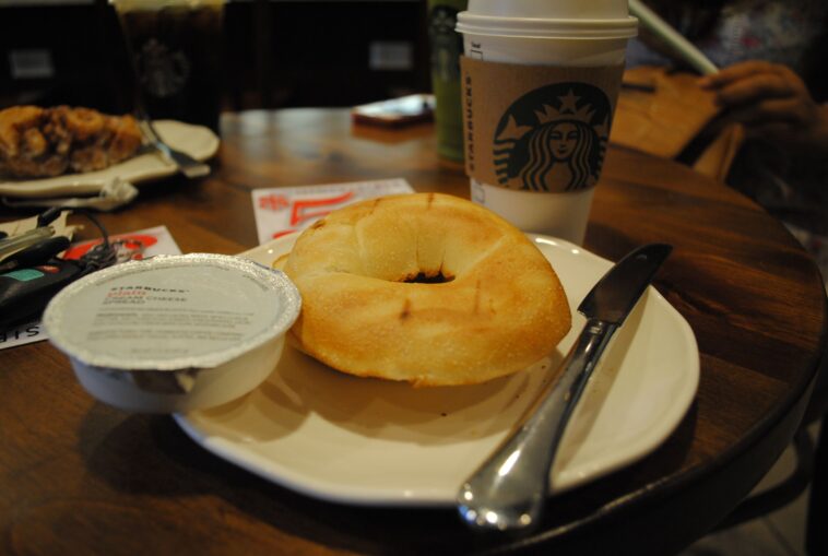 How much is the plain bagel at Starbucks?