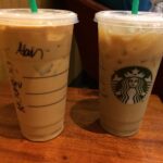 How much milk is in a Starbucks iced coffee with milk?