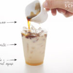 How much milk is in a venti iced caramel macchiato?