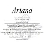 Is Ariana an Italian name?