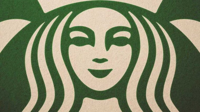 Is the Starbucks logo symmetrical?