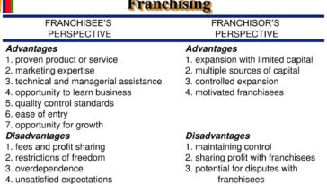 What are 3 disadvantages of franchising?