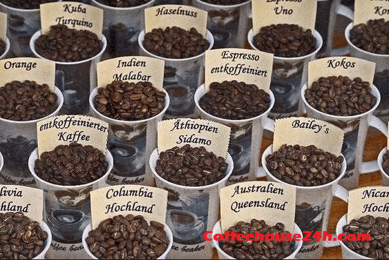 What are the different flavors of coffee beans?