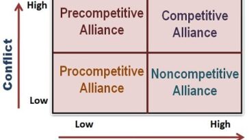 What are the four types of strategic alliances?