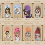 What are the names of the 12 Greek gods?