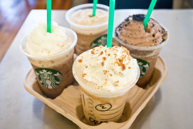 What coffee does Starbucks use for caramel ribbon crunch?