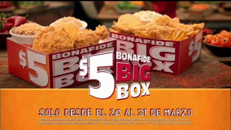 What comes in Popeyes $5 box?