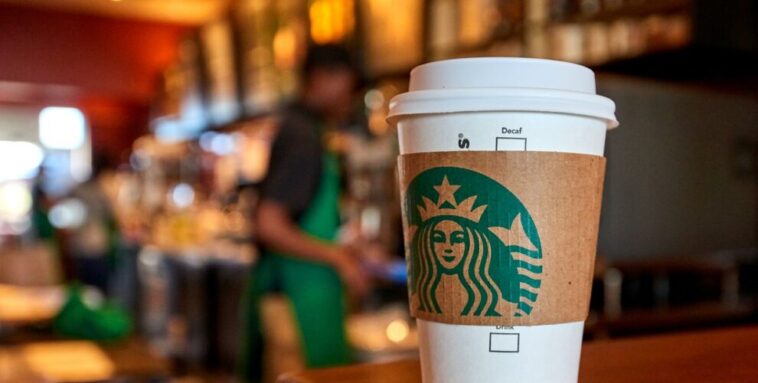 What company distributes Starbucks products?