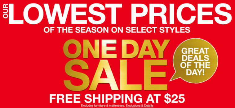 What day is Macy's one day sale?