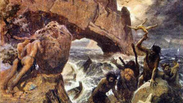 What did the Laestrygonians do to Odysseus?