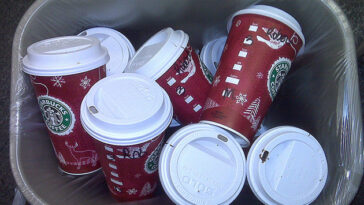 What do you do with empty Starbucks cups?