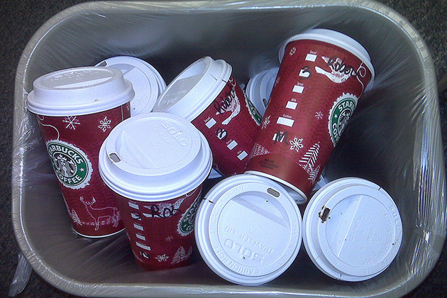 What do you do with empty Starbucks cups?