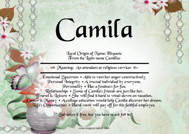 What does Camila mean?