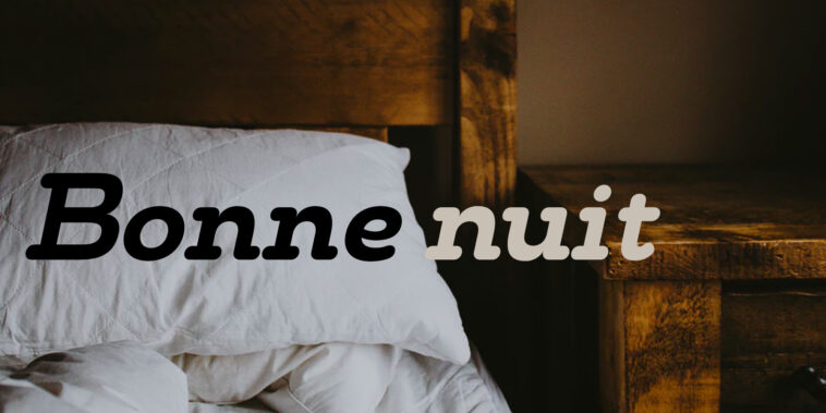 What does French word Bonne nuit mean?