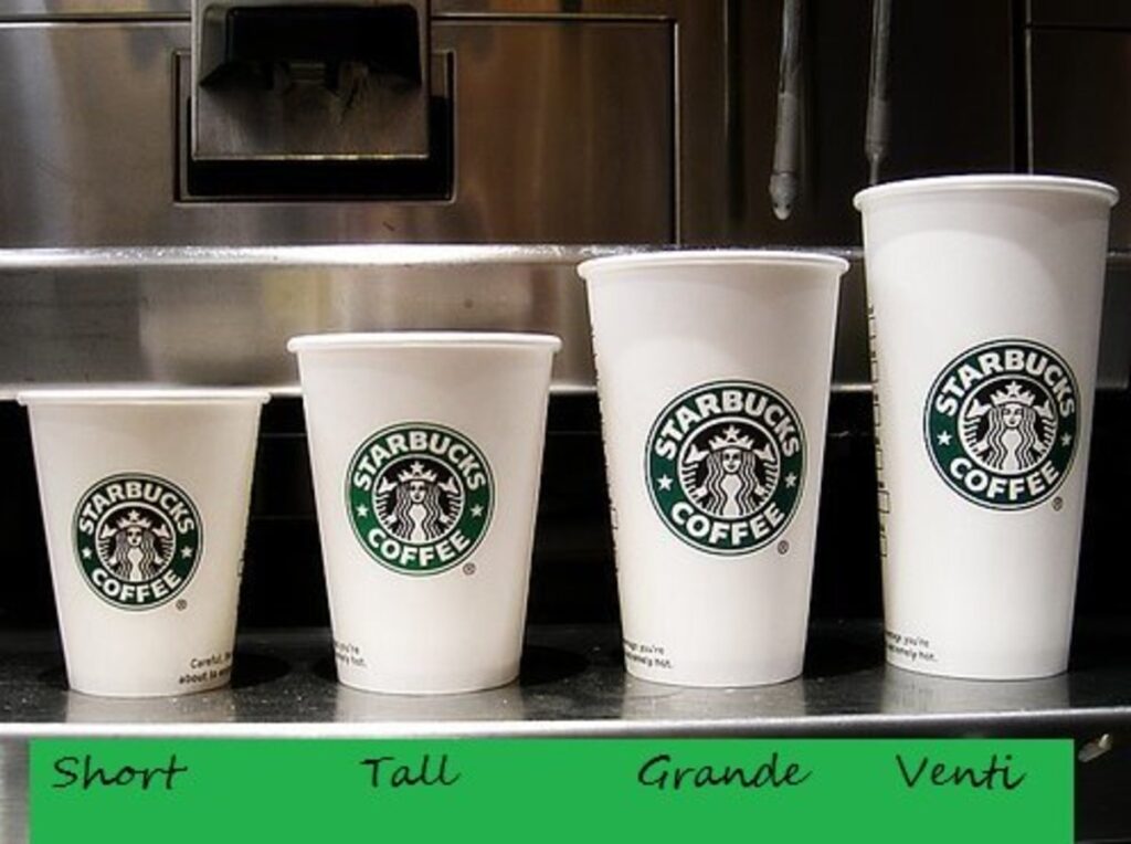 ¿Qué significan los tamaños de Starbucks?