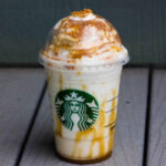 What does Starbucks use for their caramel crunch topping?