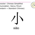 What does Xiao meaning in Chinese?