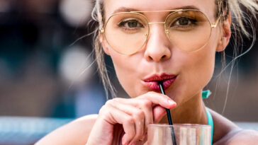 What does a black straw in a drink mean?