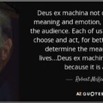 What does pulling a deus ex machina mean?