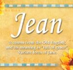 What does the name Jean mean spiritually?