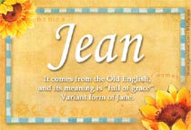 What does the name Jean mean spiritually?