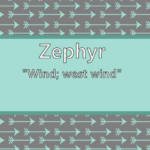 What does the name zepher mean?