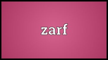 What does zarf mean?