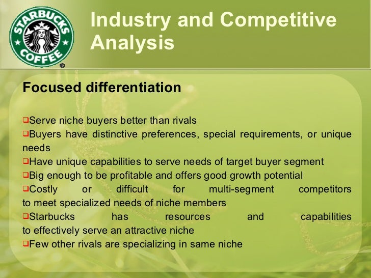 What is Starbucks differentiation strategy?