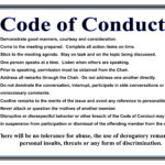 What is an example of code of conduct?