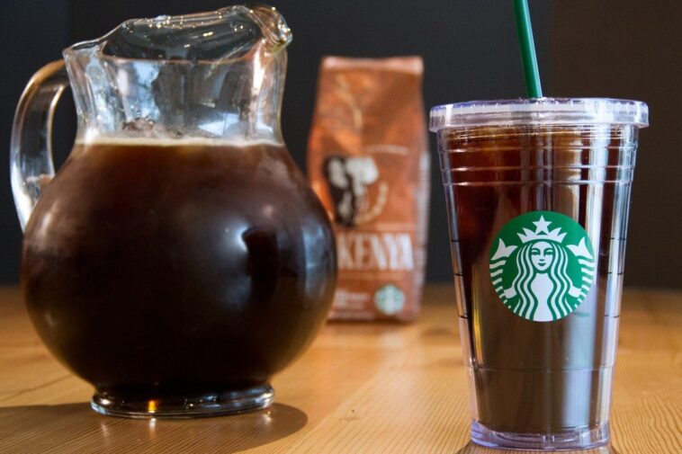 What is an iced coffee at Starbucks called?