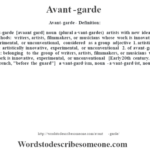 What is avant mean in French?