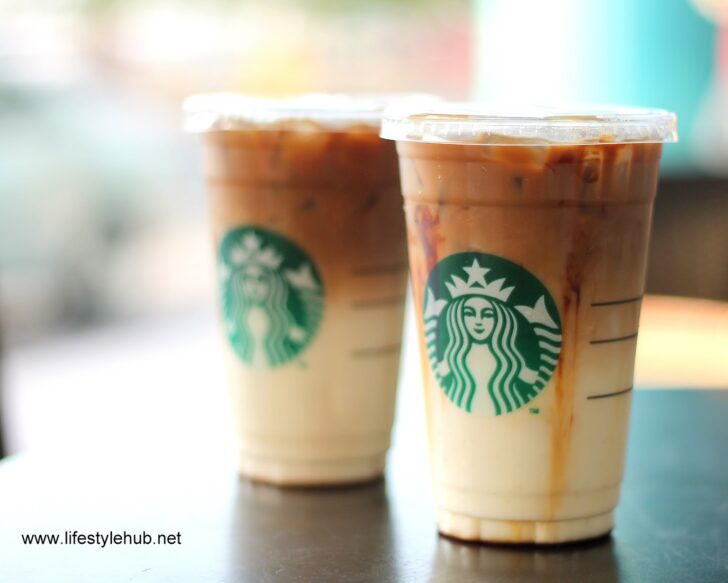 What is in a Starbucks caramel iced coffee?