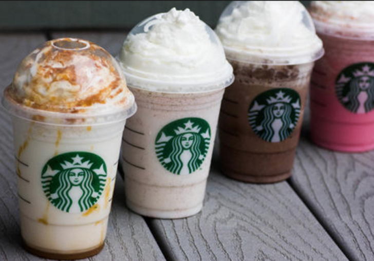 ¿Qué hay en un frappuccino de vainilla?