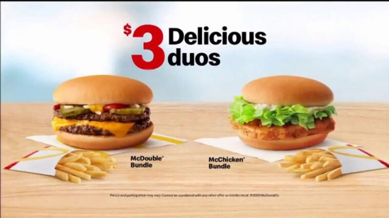 What is the 3 dollar bundle Mcdonalds?