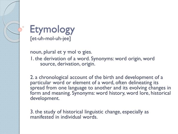 What is the etymology of the word provide?