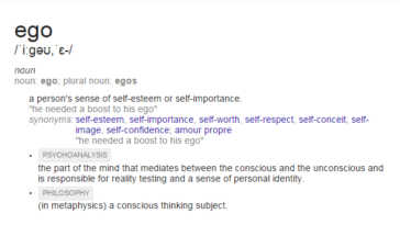 What is the meaning of ego sum?