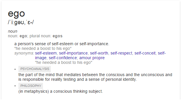 What is the meaning of ego sum?