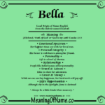 What is the meaning of the French word belle?