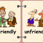 What is the opposite of friendly in Spanish?