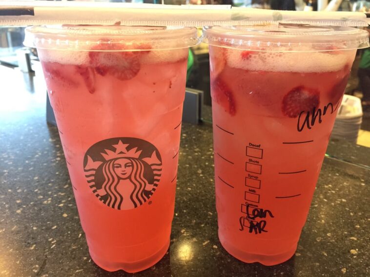 What is the strawberry lemonade at Starbucks called?