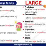 What is the synonym of Grande in Spanish?