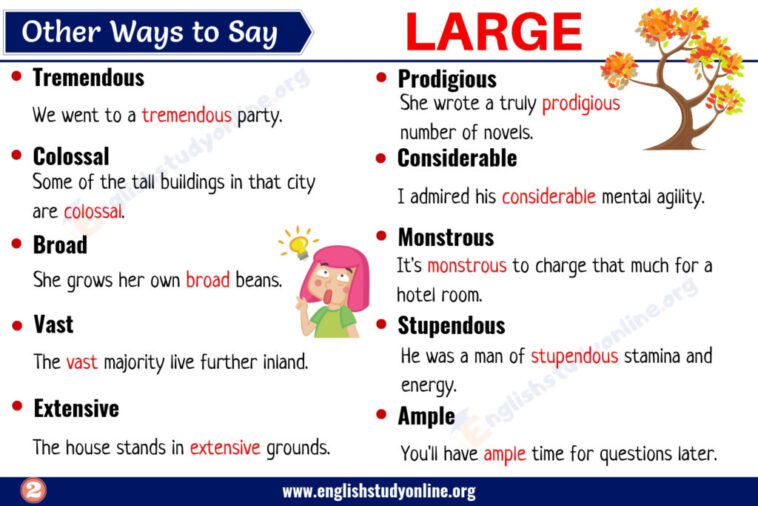 What is the synonym of Grande in Spanish?