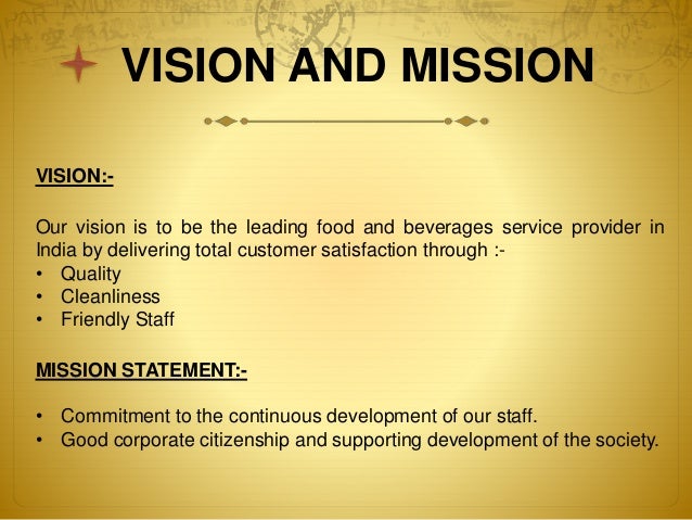 What is the vision of coffee shop?