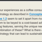 What is there about Starbucks strategy that can lead to sustainable competitive advantage?
