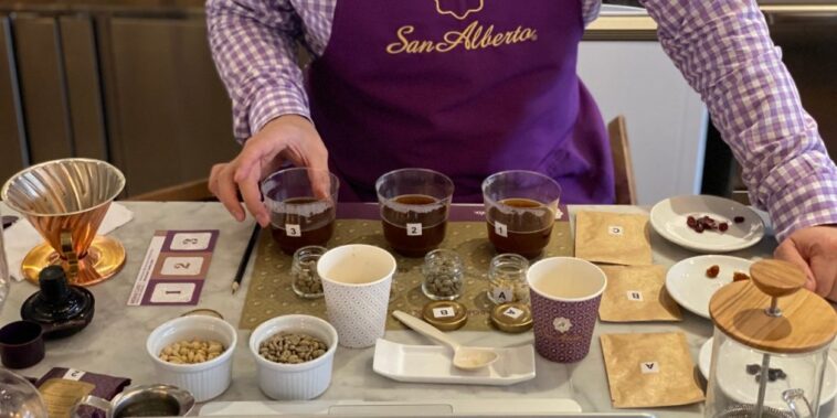 What is virtual coffee tasting?