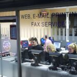 What services does an internet café offer?
